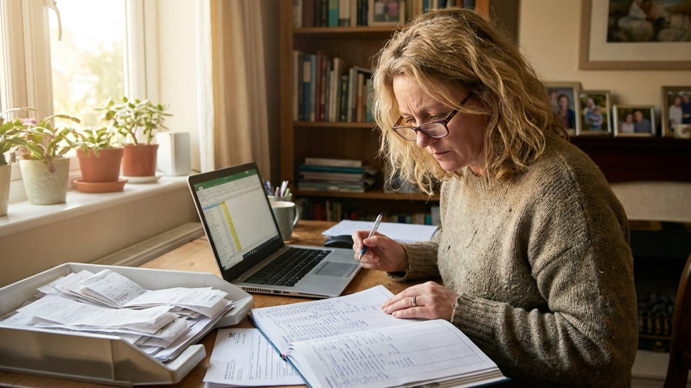 An Australian bookkeeping tradesperson at work on site