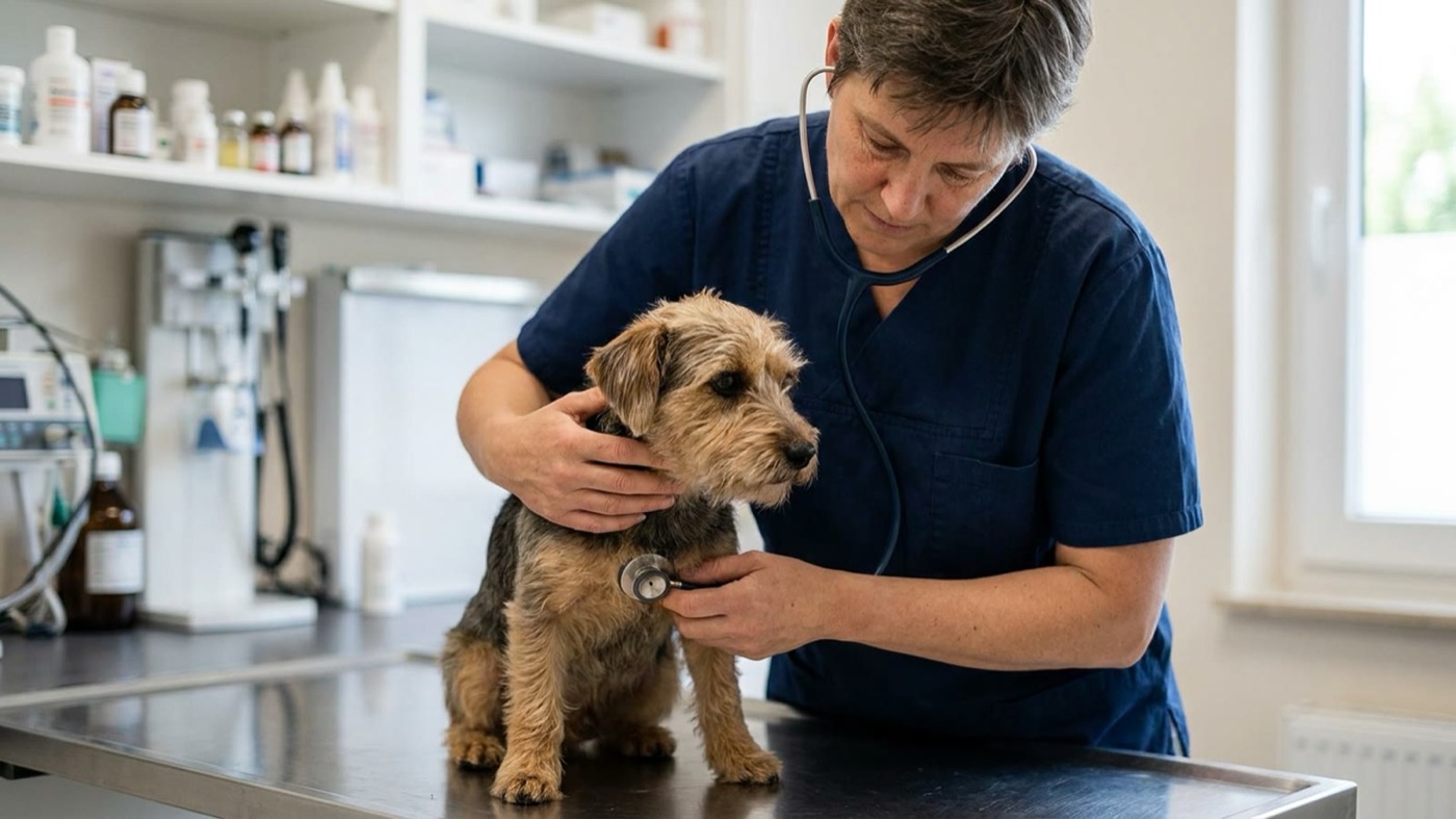 An Australian veterinary tradesperson at work on site